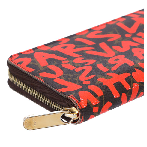 Louis Vuitton Zippy Wallet Brown Monogram Graffiti M93711 Orange