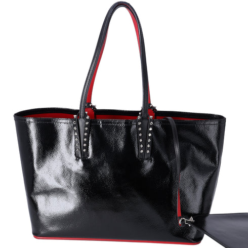 Christian Louboutin Cabata Small Tote Bag 1185006 Black Patent Leather