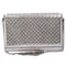 Christian Louboutin Paloma Clutch Chain Crossbody Bag Silver Leather Studded