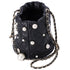 CHANEL About Pearls Drawstring Mini Bucket Bag Black Lambskin