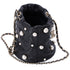 CHANEL About Pearls Drawstring Mini Bucket Bag Black Lambskin