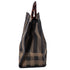 FENDI Sunshine Shopper Tote Bag 8BH372 Dark Brown Black Jacquard Leather