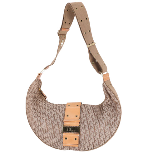 Christian Dior Trotteur Monogram Street Chic Hobo Beige