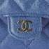 CHANEL Matelasse Trifold Wallet Iridescent Blue Caviar Leather