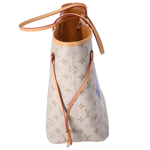 Louis Vuitton Neverfull MM Tote Collection Line M23501 Beige Monogram