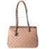 CHANEL Large City Shopping Tote Quilted Caviar Leather Beige