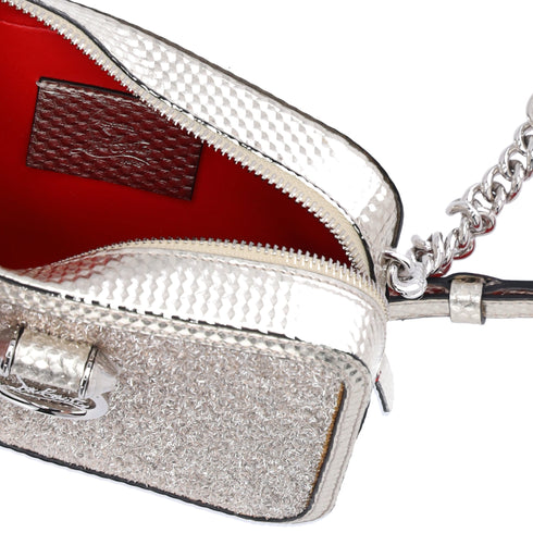 Christian Louboutin Rubylou Mini Shoulder Bag Gold Leather Glitter