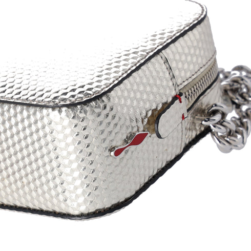 Christian Louboutin Rubylou Mini Shoulder Bag Gold Leather Glitter