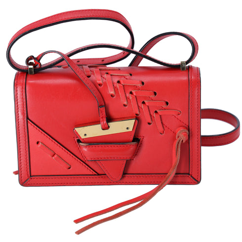 LOEWE Barcelona Shoulder Bag Red Leather