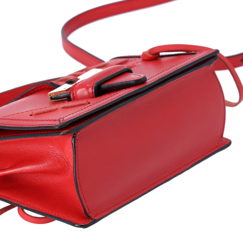 LOEWE Barcelona Shoulder Bag Red Leather