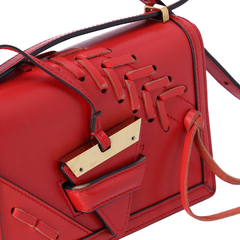 LOEWE Barcelona Shoulder Bag Red Leather