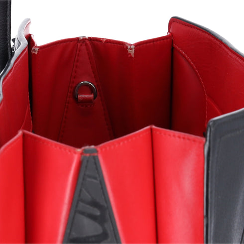 Christian Louboutin Paloma Medium Handbag Black Red Leather Rubber