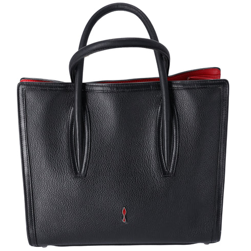 Christian Louboutin Paloma Medium Handbag Black Red Leather Rubber