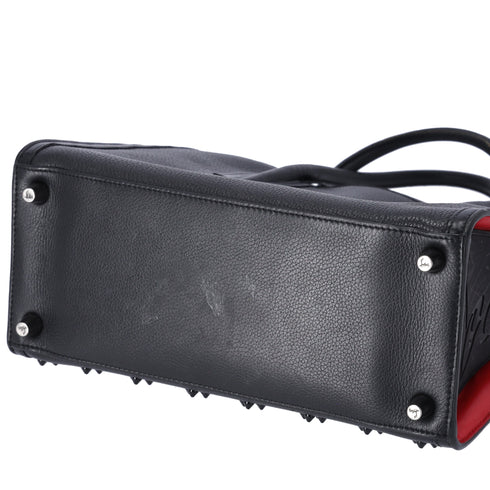 Christian Louboutin Paloma Medium Handbag Black Red Leather Rubber