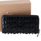 Christian Louboutin Long Wallet Black Leather Spike Stud Embellished