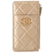 CHANEL 19 Matelasse Long Card Wallet Gold Lambskin
