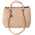 CHANEL Matelasse Easy Shopping Tote Bag Beige Calf Leather