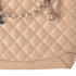 CHANEL Matelasse Easy Shopping Tote Bag Beige Calf Leather