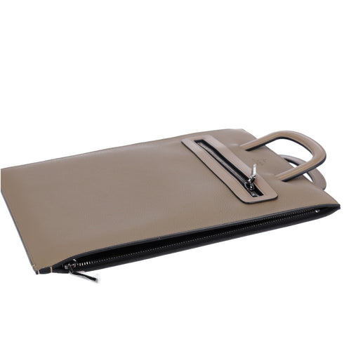 Christian Louboutin Trick Track Large Handbag 1175038 Khaki Leather