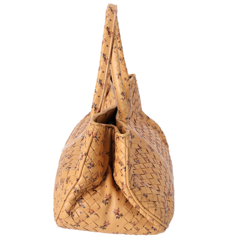 BOTTEGA VENETA Intrecciato Tote Bag 212735 Yellow Flowers