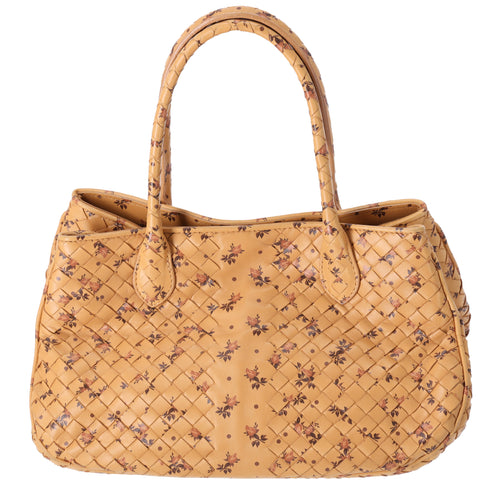 BOTTEGA VENETA Intrecciato Tote Bag 212735 Yellow Flowers