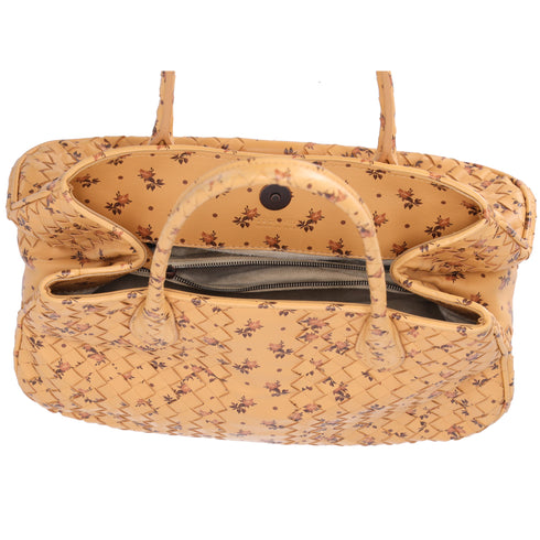 BOTTEGA VENETA Intrecciato Tote Bag 212735 Yellow Flowers