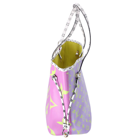 Louis Vuitton Giant Monogram Neverfull MM Tote Pink Lilac