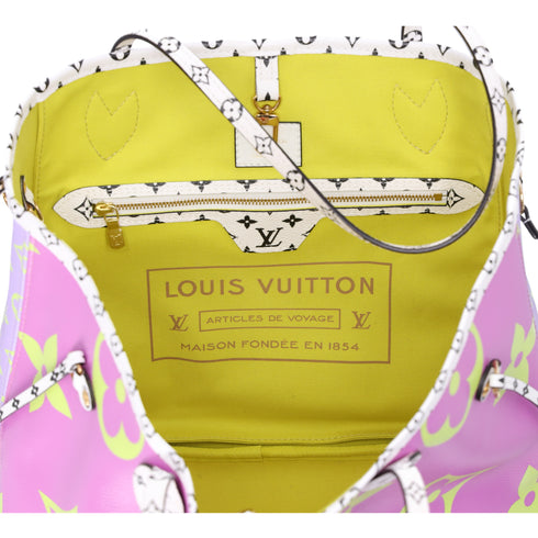 Louis Vuitton Giant Monogram Neverfull MM Tote Pink Lilac