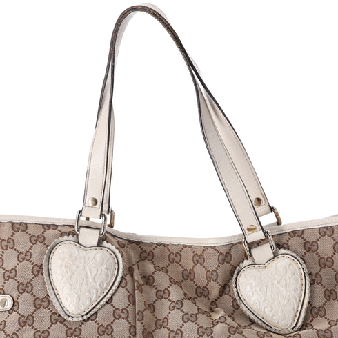 GUCCI GG Tribeca Tote Bag 211954 Beige Brown Cream Jacquard Leather