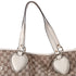 GUCCI GG Tribeca Tote Bag 211954 Beige Brown Cream Jacquard Leather