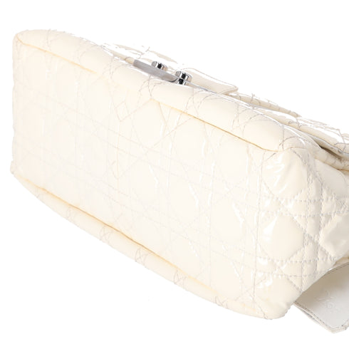 Christian Dior New Lock Shoulder Bag M9803 Cream Patent Leather