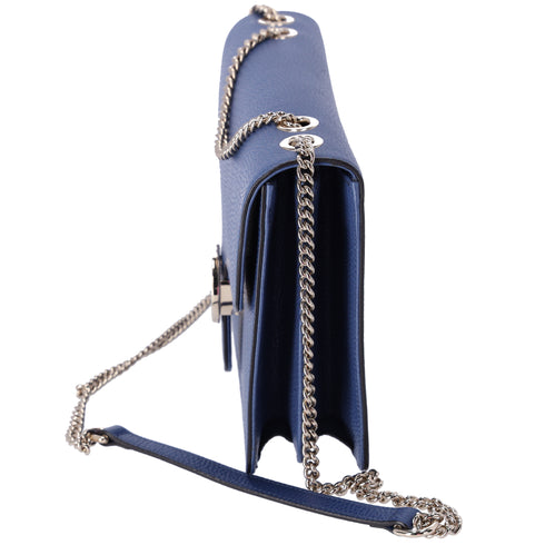 GUCCI Interlocking G Shoulder Bag 510303 Blue Leather