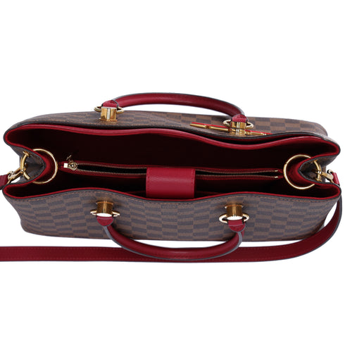 Louis Vuitton Riverside Damier Ebene Tote Bag N40052 Brown Pink