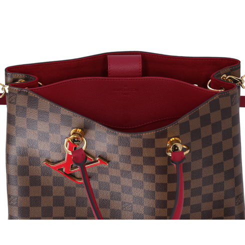 Louis Vuitton Riverside Damier Ebene Tote Bag N40052 Brown Pink