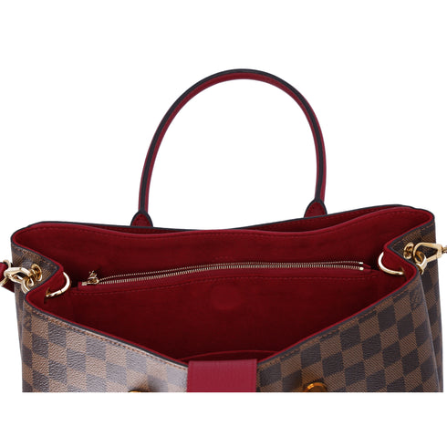 Louis Vuitton Riverside Damier Ebene Tote Bag N40052 Brown Pink