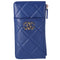 CHANEL 19 Matelasse Accessory Wallet Card Case AP1182 Blue Lambskin