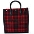 SAINT LAURENT PARIS NS Rive Gauche Tote Bag 632539 Black Red Wool