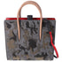 Christian Louboutin Paloma Medium Handbag Wool Gray Leather