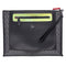 Christian Louboutin Peter Pouch Clutch Bag Black Yellow Fiber Leather