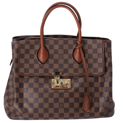 Louis Vuitton Ascot Damier Ebene Handbag N41273 Canvas