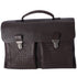 BOTTEGA VENETA Intrecciato Business Bag Dark Brown Leather