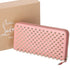 Christian Louboutin Panettone Long Wallet Light Pink Gold Studded Leather