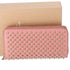 Christian Louboutin Panettone Long Wallet Light Pink Gold Studded Leather