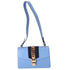 GUCCI Sylvie Shoulder Bag 421882 Light Blue Navy Multi Leather