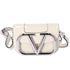 Valentino V logo Signature Shoulder Bag Cream Patent Leather