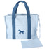 HERMES Cotton Canvas Cavalcolor Nappy Diaper Bag Baby Blue