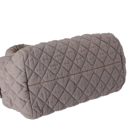 CHANEL Coco Cocoon Handbag Khaki Cotton