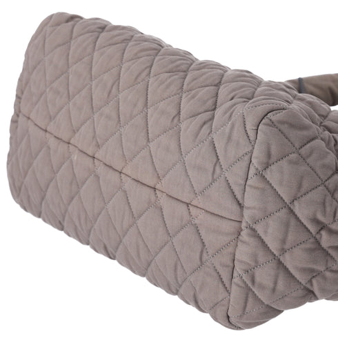 CHANEL Coco Cocoon Handbag Khaki Cotton