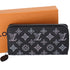 Louis Vuitton Monogram Mahina Flight Mode Zippy NM Wallet Black