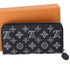 Louis Vuitton Monogram Mahina Flight Mode Zippy NM Wallet Black